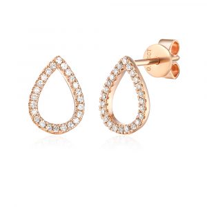 Pear diamond earrings