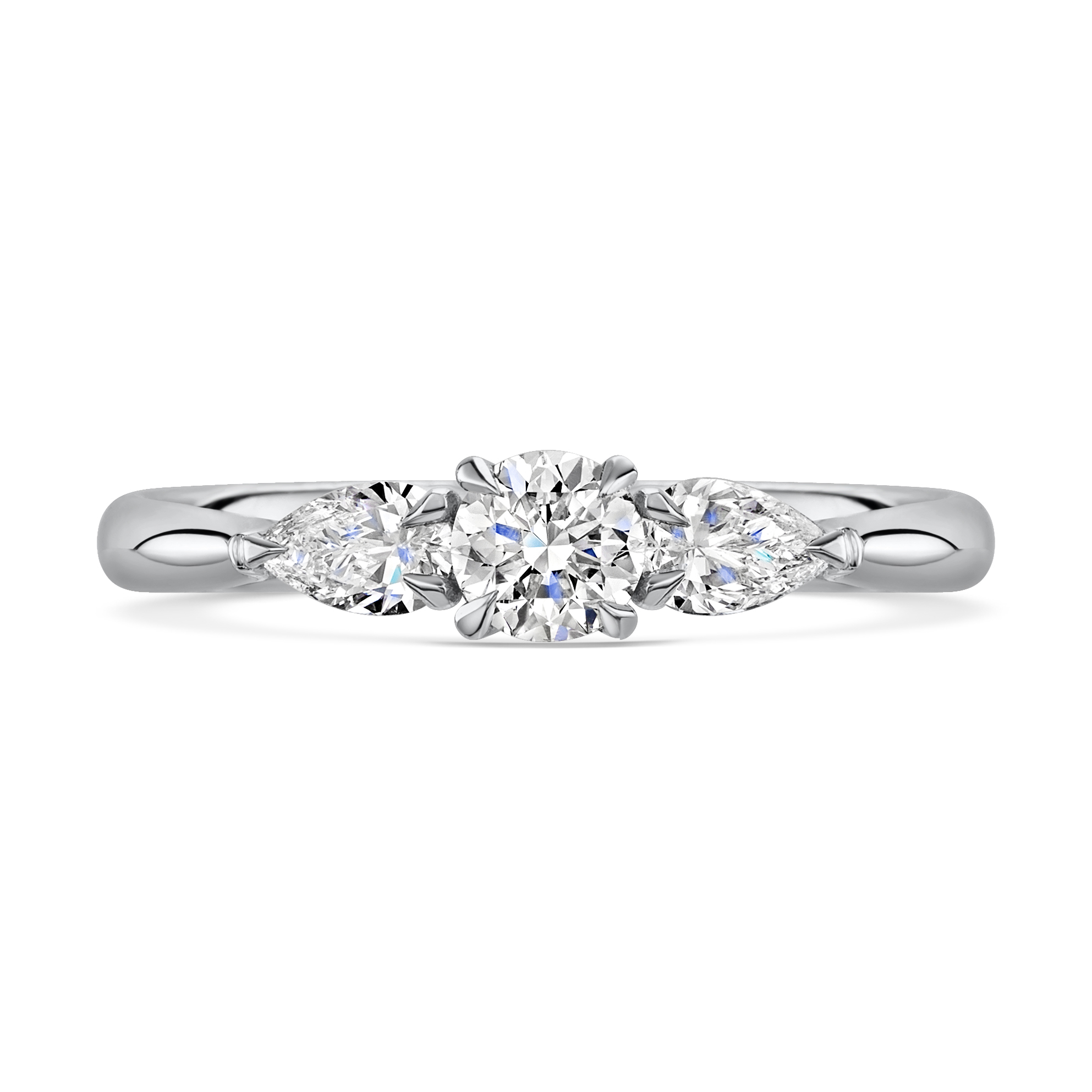 Bella Trilogy diamond platinum engagement ring.