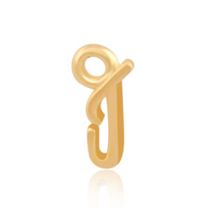 'J' Initial Charm Gold