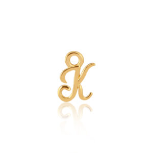 'K' Initial Charm Gold