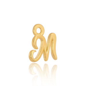 'M' Initial Charm Gold