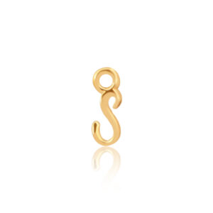 'S' Initial Charm Gold