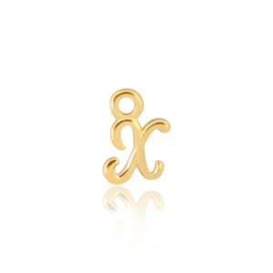 'X' Initial Charm Gold