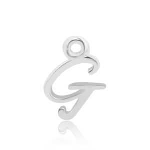 'G' Initial Charm Silver