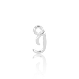 'I' Initial Charm Silver