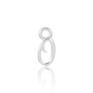 'O' Initial Charm Silver