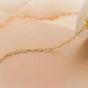 Heart Link Chain Gold