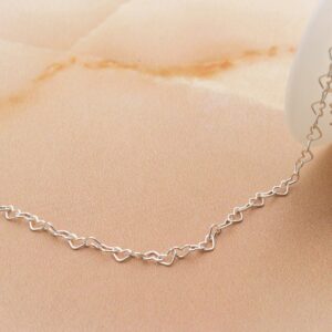 Heart Link Chain Silver