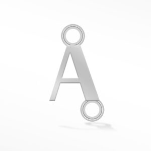 'A' INITIAL CONNECTOR SILVER