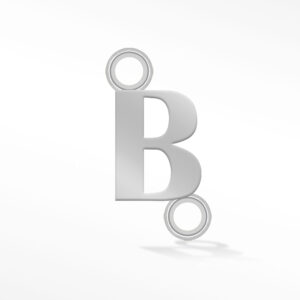 'B' INITIAL CONNECTOR SILVER