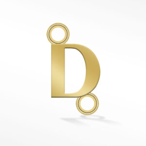 'D' INITIAL CONNECTOR GOLD