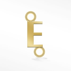 'E' INITIAL CONNECTOR GOLD