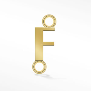 'F' INITIAL CONNECTOR GOLD