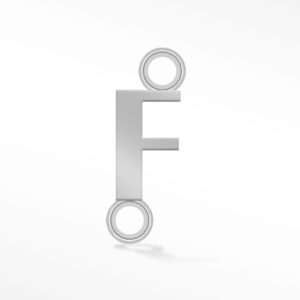 'F' INITIAL CONNECTOR SILVER