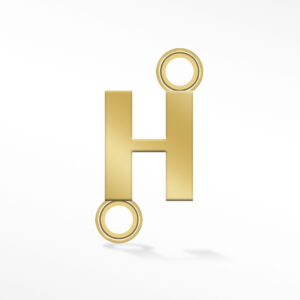 'H' INITIAL CONNECTOR GOLD