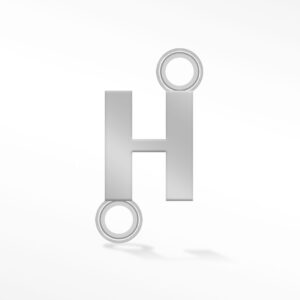 'H' INITIAL CONNECTOR SILVER