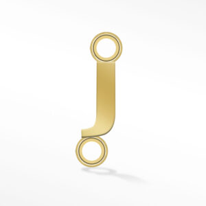 'J' INITIAL CONNECTOR GOLD