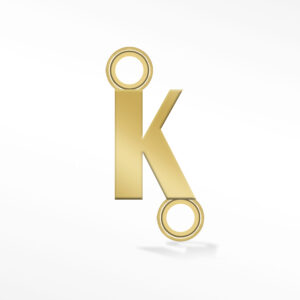 'K' INITIAL CONNECTOR GOLD