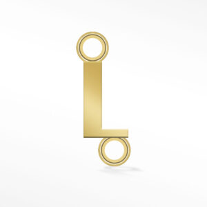 'L' INITIAL CONNECTOR GOLD