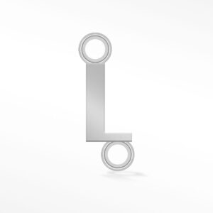 'L' INITIAL CONNECTOR SILVER