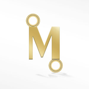 'M' INITIAL CONNECTOR GOLD