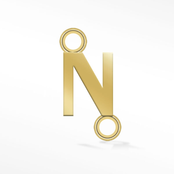 'N' INITIAL CONNECTOR GOLD