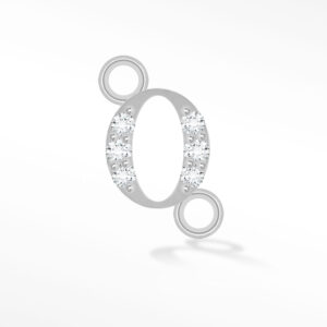 'O' INITIAL CONNECTOR MOISSANITE