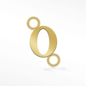 'O' INITIAL CONNECTOR GOLD