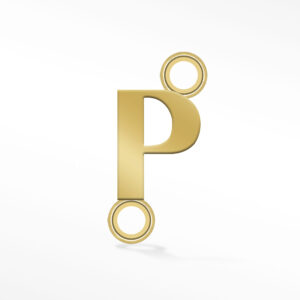 'P' INITIAL CONNECTOR GOLD