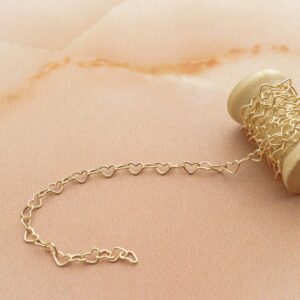 Heart Link Chain 9ct Gold