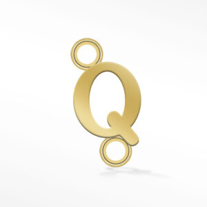 'Q' INITIAL CONNECTOR GOLD