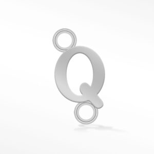 'Q' INITIAL CONNECTOR SILVER