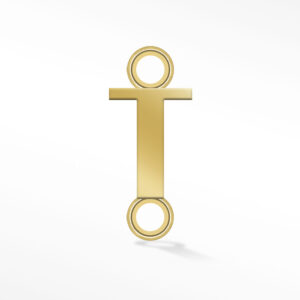 'T' INITIAL CONNECTOR GOLD