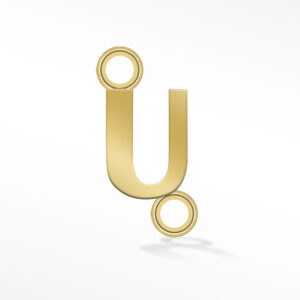 'U' INITIAL CONNECTOR GOLD