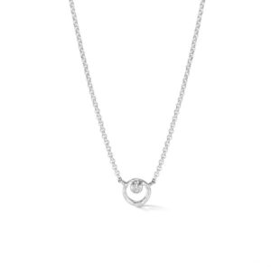 White Sapphire Dewdrop Pendant