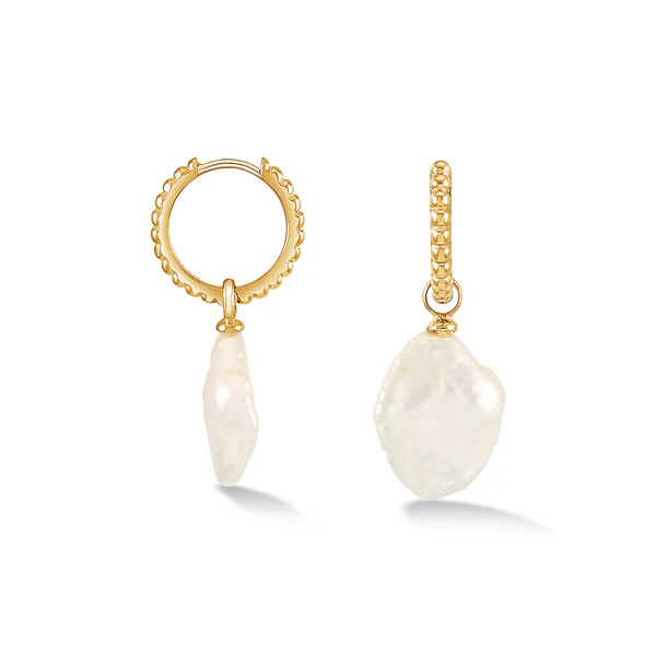 Timeless Keshi Pearl Hoops