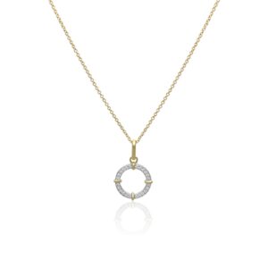 Bi colour compass pendant